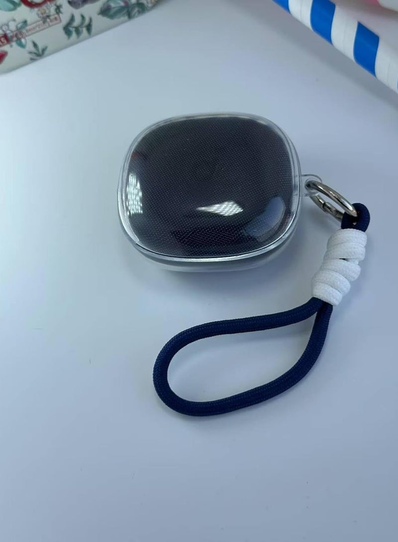 Clear Silicone Case for Soundcore by Anker R50i Case With Rope,Cover, Protective Skin by Anker R50i Headphones Headset (Clear with Rope) (EARBUDS NOT INCLUDED) (Blue White) - Image 1