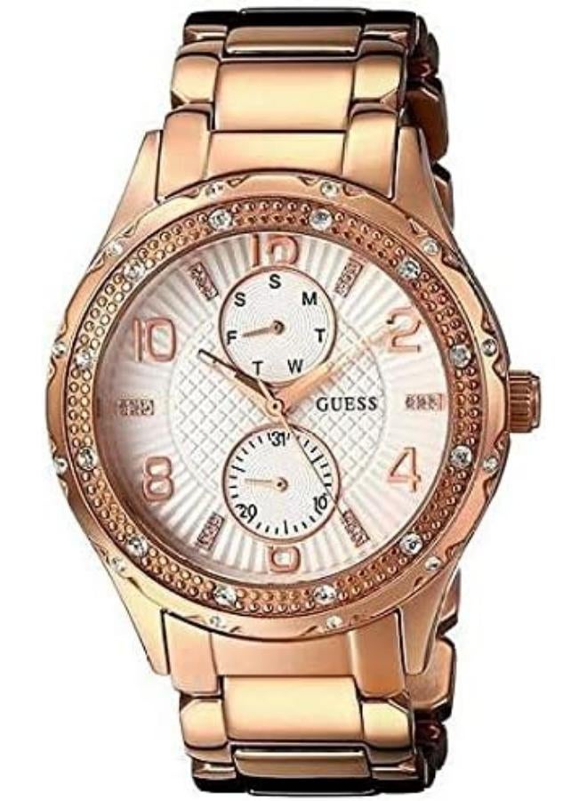 GUESS ساعة جيس النسائية كرونوغراف من الفولاذ المقاوم للصدأ w0442l3  - Image 2