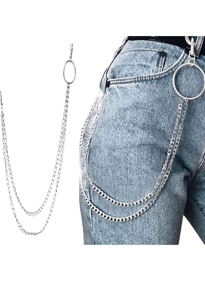 Generic - LOCOLO 6 Pieces Jeans Chains Wallet Chain Pocket Chain Belt Chains Hip Hop Pants Chain with Lobster Claw Clasps for Keys, Wallet, Jeans Pants Belt Loop Purse Handbag - Image 1