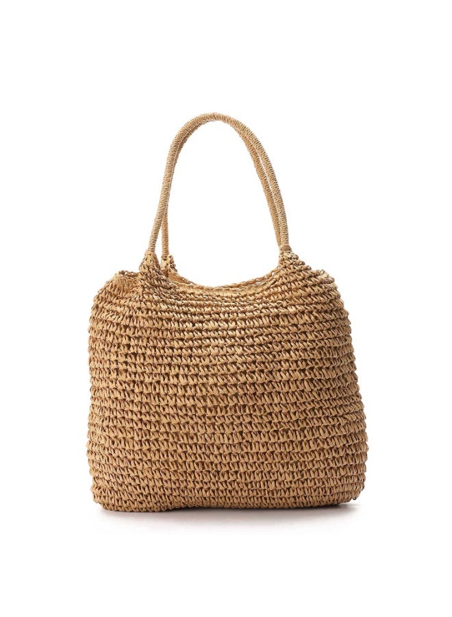Mr.joe Mr Joe Brown Crochet Straw Tote Bag – Lightweight Summer Handbag 4142 - Image 4