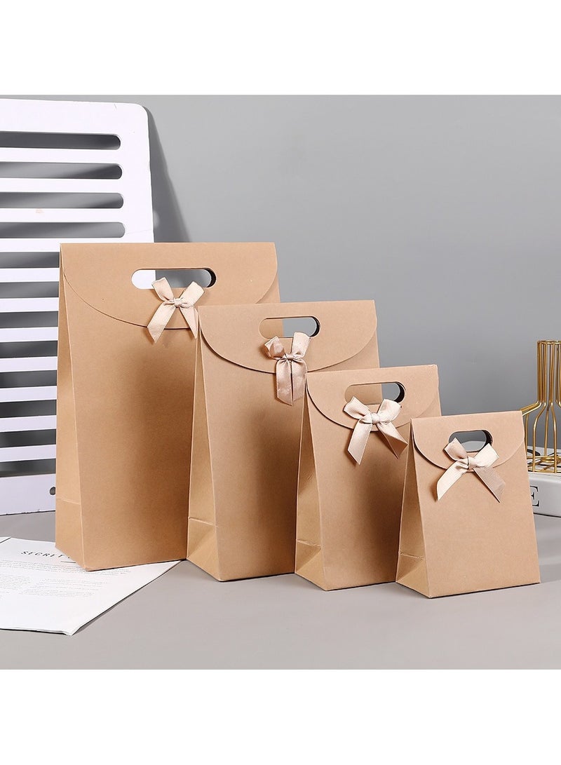 Eco-Friendly Kraft Paper Gift Bag with Handles – Elegant  Luxurious Present Box for Birthdays, Business, and Special Occasions(12 Pieces)