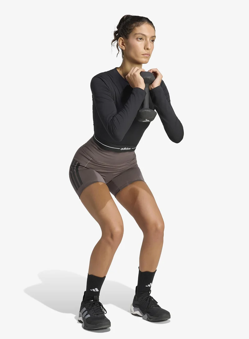 Adidas BLACK Hyperglam Cropped T-Shirt for Women | Best Price UAE