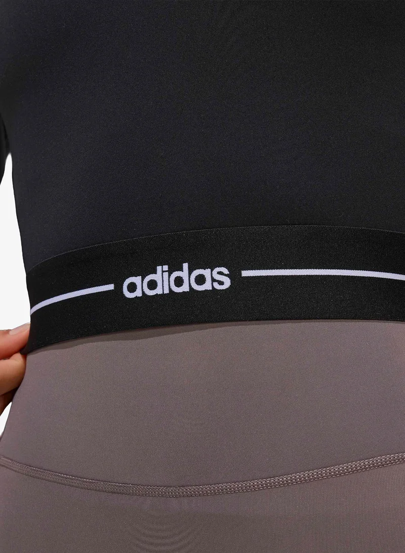 Adidas BLACK Hyperglam Cropped T-Shirt for Women | Best Price UAE
