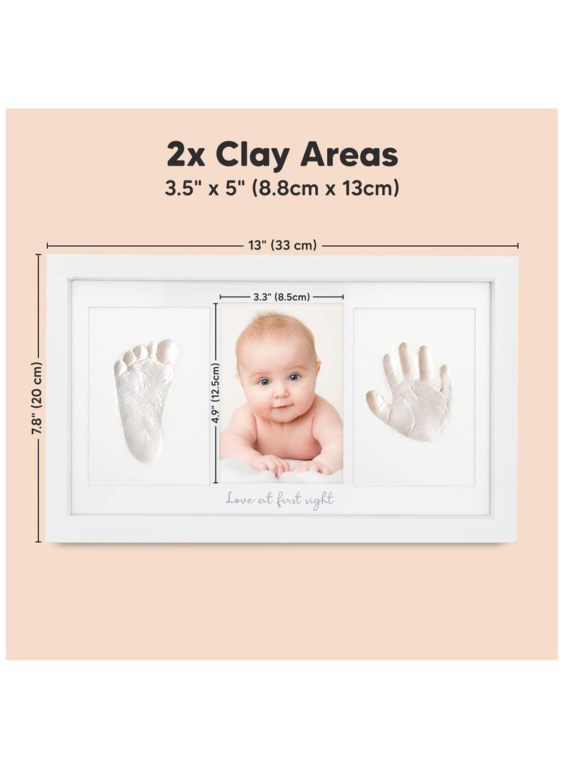 عام طقم بصمات اليد والقدم للرضع، إطارات صور تذكارية للأطفال حديثي الولادة من الأولاد والبنات، هدايا للأطفال، هدايا مخصصة لمراحل نمو الطفل، زينة لغرف الأطفال، هدايا حفلات استحمام الأطفال للبنات والأولاد - Image 2