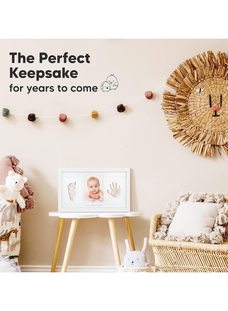 عام طقم بصمات اليد والقدم للرضع، إطارات صور تذكارية للأطفال حديثي الولادة من الأولاد والبنات، هدايا للأطفال، هدايا مخصصة لمراحل نمو الطفل، زينة لغرف الأطفال، هدايا حفلات استحمام الأطفال للبنات والأولاد - Image 3