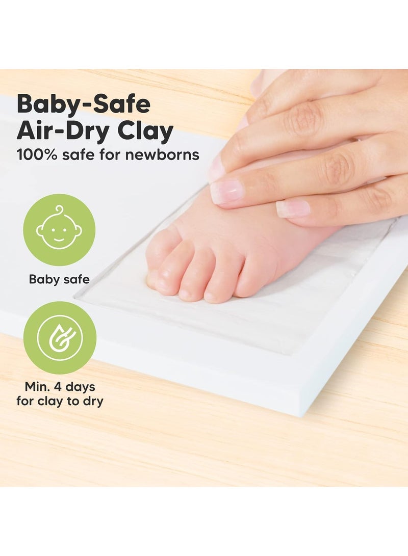 عام طقم بصمات اليد والقدم للرضع، إطارات صور تذكارية للأطفال حديثي الولادة من الأولاد والبنات، هدايا للأطفال، هدايا مخصصة لمراحل نمو الطفل، زينة لغرف الأطفال، هدايا حفلات استحمام الأطفال للبنات والأولاد - Image 5