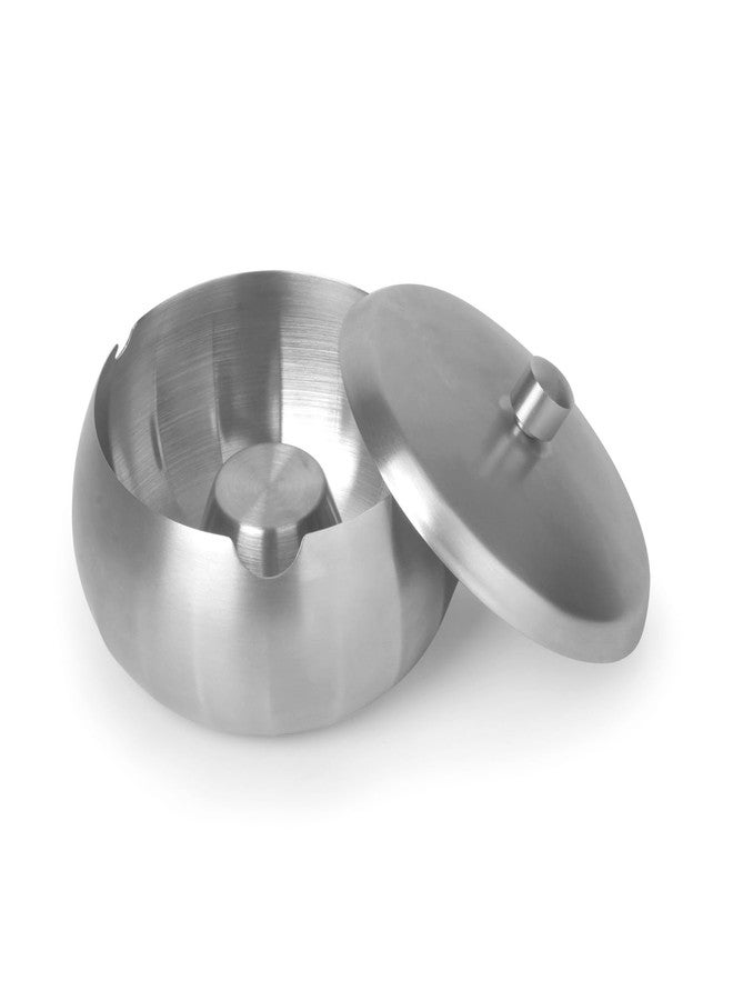 JSVER Stainless Steel Cigar Ashtray with Lids for Home Office Decoration, Outdoor Patio, Balcony (Silver) - Image 1