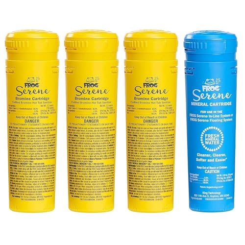 FROG Serene Replacement Mineral and Bromine Cartridge Kit for use with Hot Tub FROG Serene Floating Sanitizing System - Prefilled for Quick & Easy Hot Tub Maintenance - 3 Month Bundle - Image 1