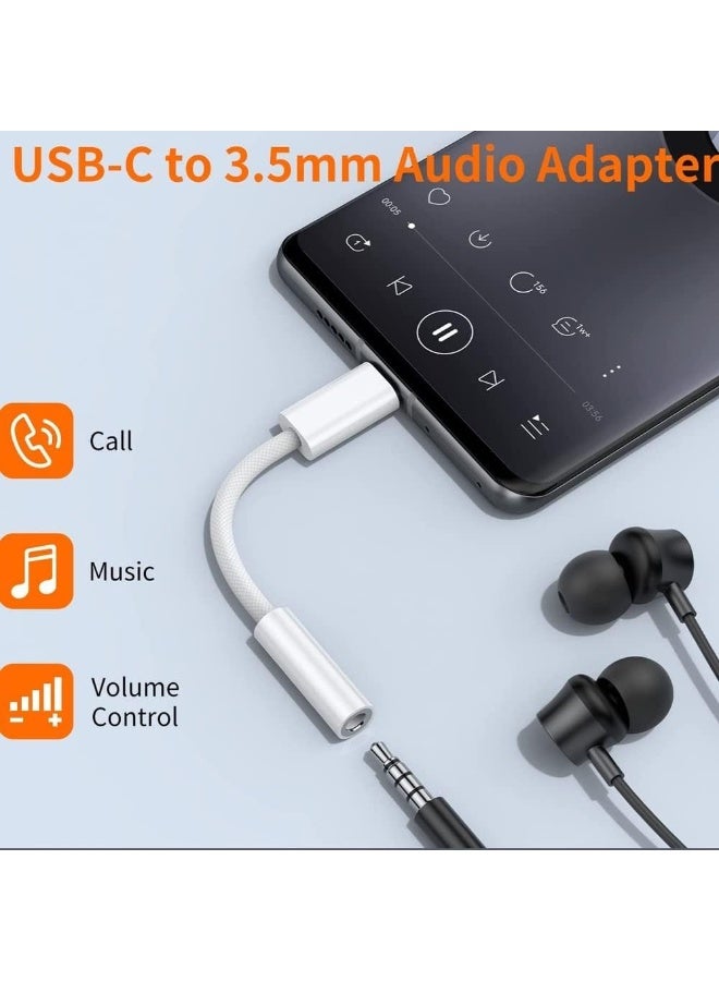 3 Pack USB Type C To 3.5mm Female Headphone Jack Adapter USB C To Aux Audio Cable Cord Type C To 3.5mm Audio Adapter Compatible With Samsung Galaxy S22 S21 S20 Ultra S10 S9 Plus Note 20 - Image 2
