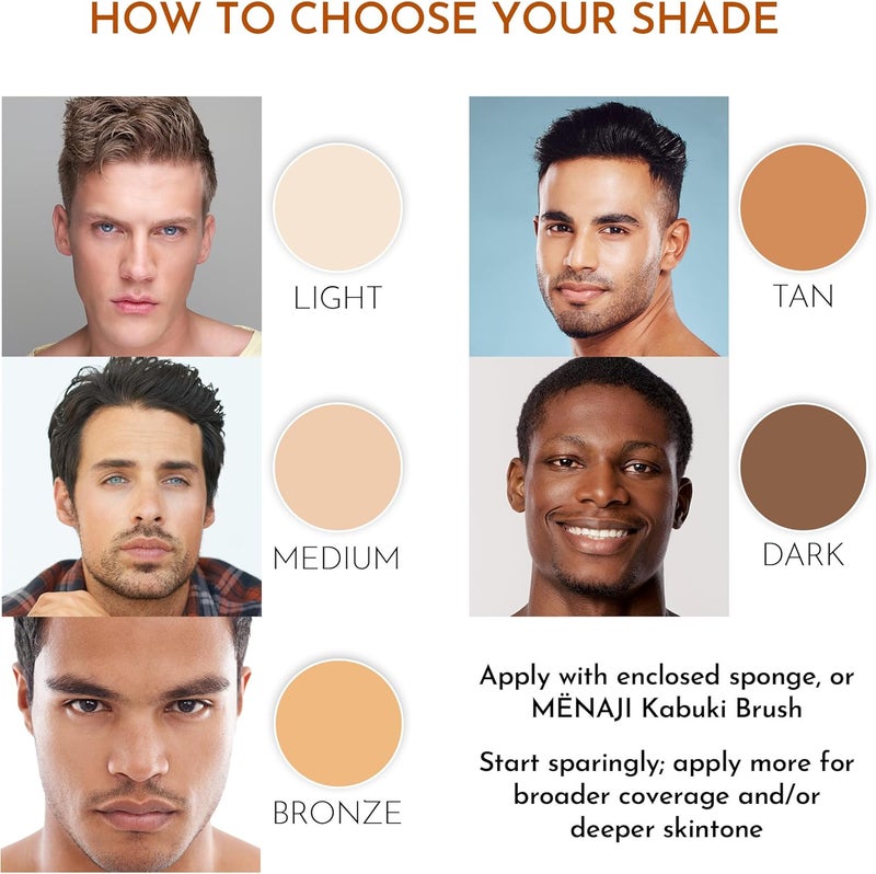 Menaji HDPV Anti-Shine Powder (Dark) - High-Definition Face Powder for Men with Vitamin C & E - Image 4