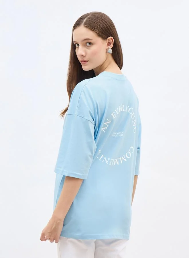 Styli Styli Slogan Print Oversized T-Shirt