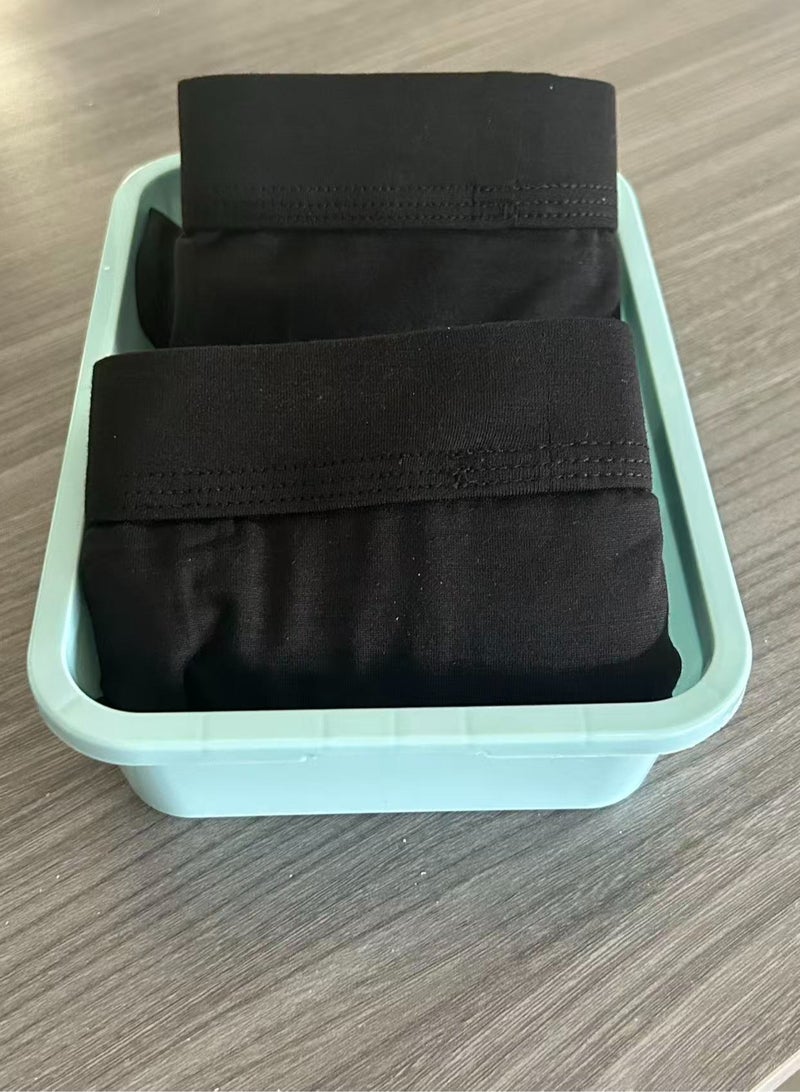 Boxed men's black modal boxers, exceptionally soft, highly absorbent and breathable, with excellent drape. Two-pack. - Image 2