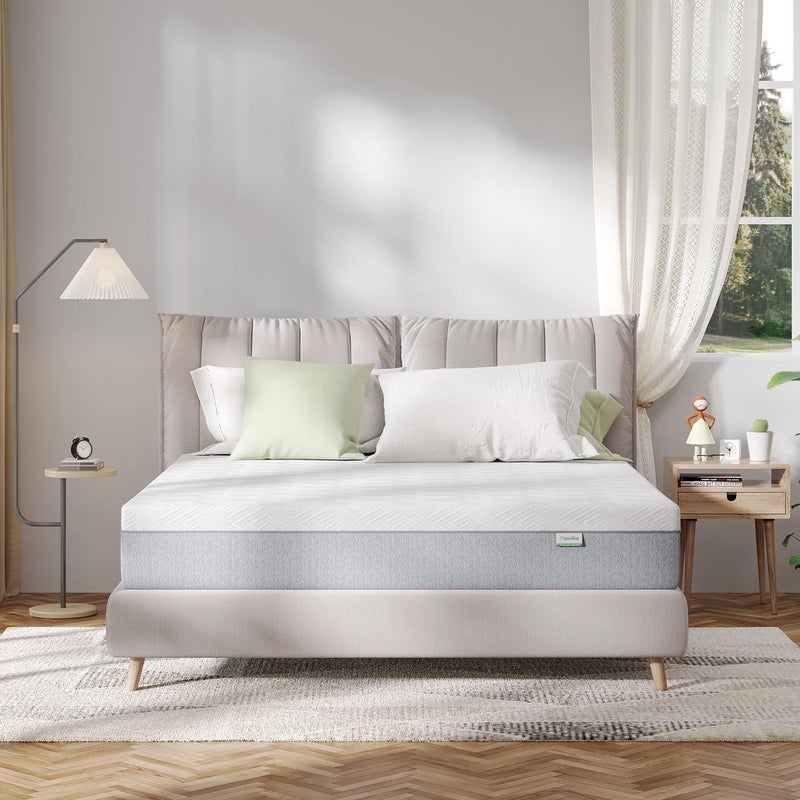Novilla Memory Foam Mattress Queen Queen Size Mattress 10 inch with Gel Foam for Comfortable Sleep Pain Relief Body Support CertiPURUS Certified