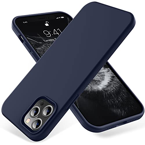 OTOFLY for iPhone 12 Pro Max Case, Military-Grade Protection, Shockproof Silicone, Anti-Fingerprint & Anti-Slip, Phone Case for iPhone 12 Pro Max, Midnight Blue - Image 1