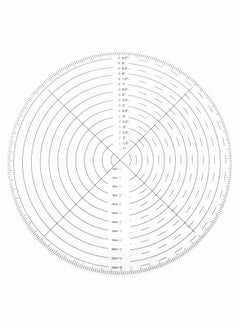 Excefore 10" Round Center Finder Compass Clear Acrylic for Drawing Circles on fabric, wood, poster board, plastic, metal, glass, composites also for irregularly shaped items, Measure Alignment Tool  - Image 1