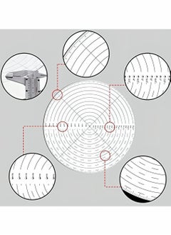 Excefore 10" Round Center Finder Compass Clear Acrylic for Drawing Circles on fabric, wood, poster board, plastic, metal, glass, composites also for irregularly shaped items, Measure Alignment Tool  - Image 5
