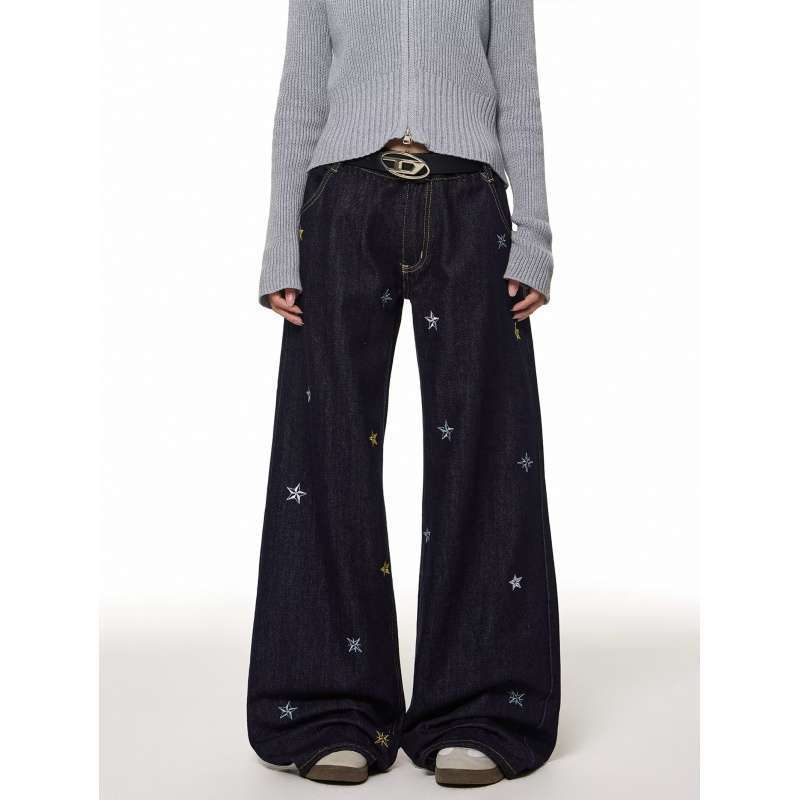 Unisex Classic Denim Jeans Loose Fit Daily Outdoor Wear - Image 3