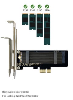 JEYI M.2 PCIe NVMe X1 Adapter with Aluminum Heat Sink, Support PCIe 3.0 4.0 X1 X4 X8 X16 Slot  - Image 4