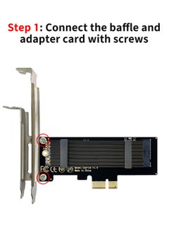 JEYI M.2 PCIe NVMe X1 Adapter with Aluminum Heat Sink, Support PCIe 3.0 4.0 X1 X4 X8 X16 Slot  - Image 5
