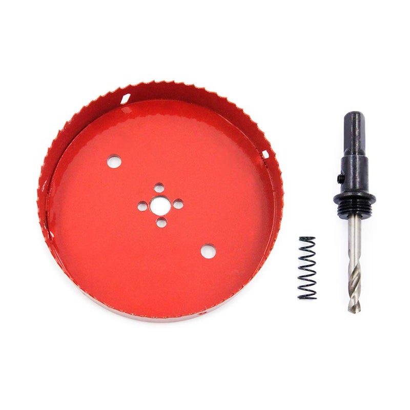 Laiwei Hole Saw Drill Bit HSS Hole Cutter with Arbor for Wood,PVC Board and Plasterboard(6-45/64"(170mm Hole Saw)) - Image 2