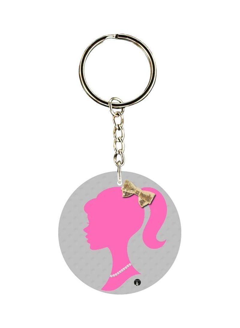 RKN Girl Printed Dual Sided Keychain