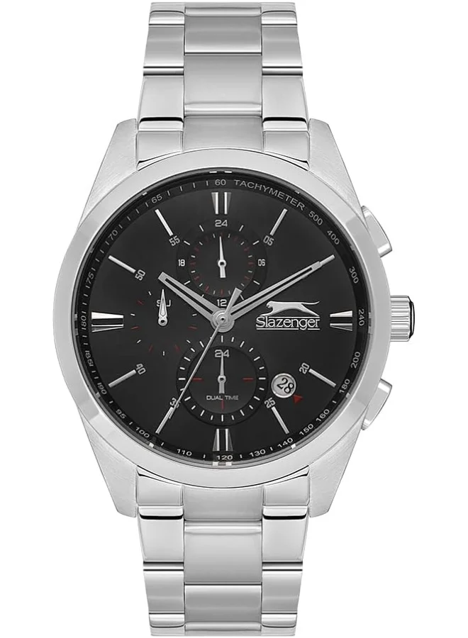 Slazenger SLAZENGER Men's Watch, Multi Function Display and Metal Strap - SL.9.2215.2.02, Silver