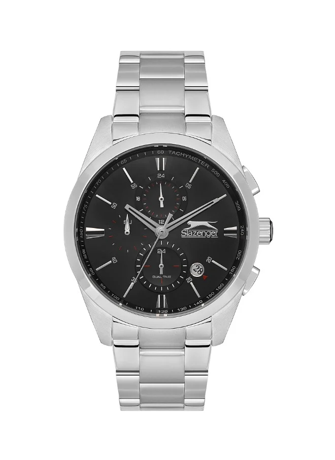 سلازنجر Slazenger SL.9.2215.2.02 Men Multi Function Display Watch & Metal Strap Silver