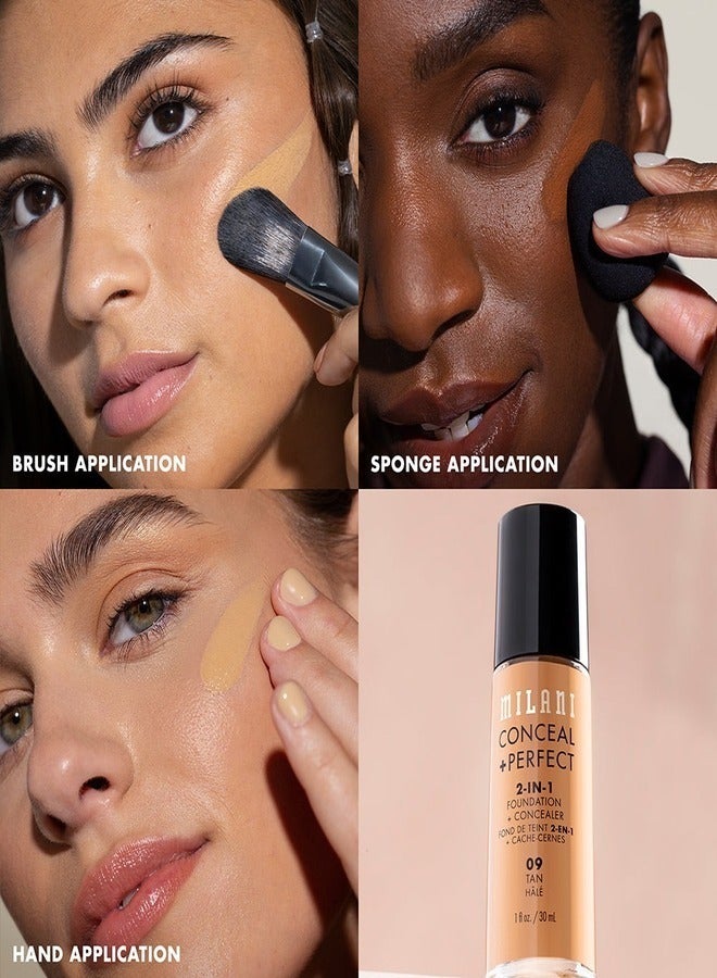 Milani Cosmetics Conceal + Perfect 2-In-1 Foundation + Concealer 17 Warm Chestnut 30ml – Full Coverage, Lightweight, Long-Lasting, Water-Resistant, Oil-Free, Vegan & Cruelty-Free - Image 3