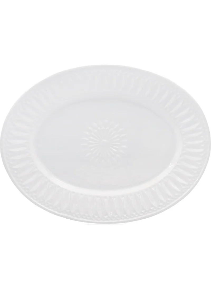 The Mia Grande Serving Plate White 50x37 Cm