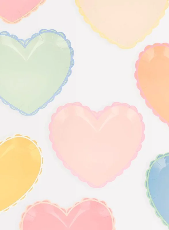 Meri Meri Pastel Heart Small Plates