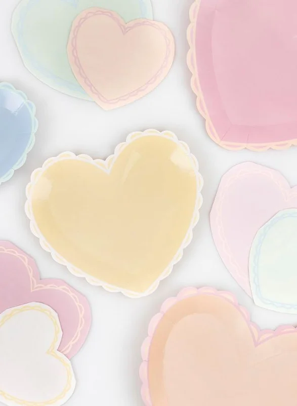 Meri Meri Pastel Heart Small Plates