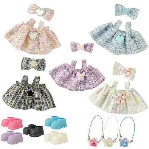 Ezcora Clothes for Doll 6 Pack Doll Outfits for 17cm Doll Perfect for Play and Display Accessories for Dolls Collectors No Dolls Princess Dress - Image 1