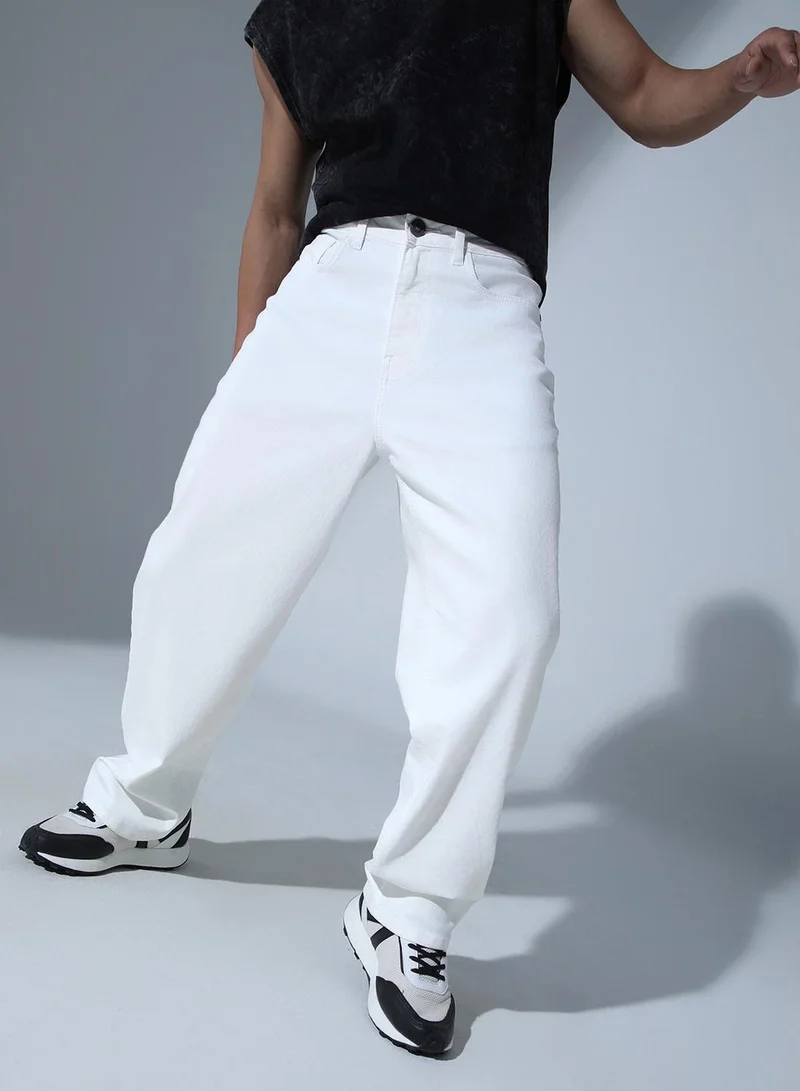 Hubberholme Men Ecru Jeans - Stylish and Comfortable Everyday Wear