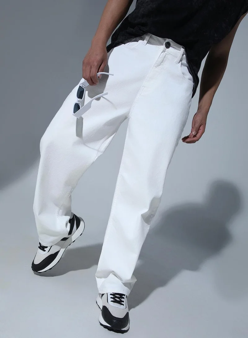 Hubberholme Men Ecru Jeans - Stylish and Comfortable Everyday Wear