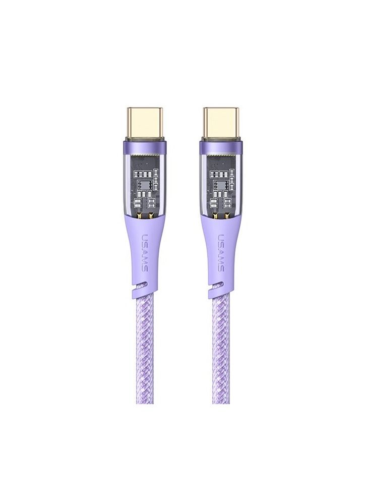 Usams Type-C PD 100W Aluminum alloy Transparent Data Cable - Image 1