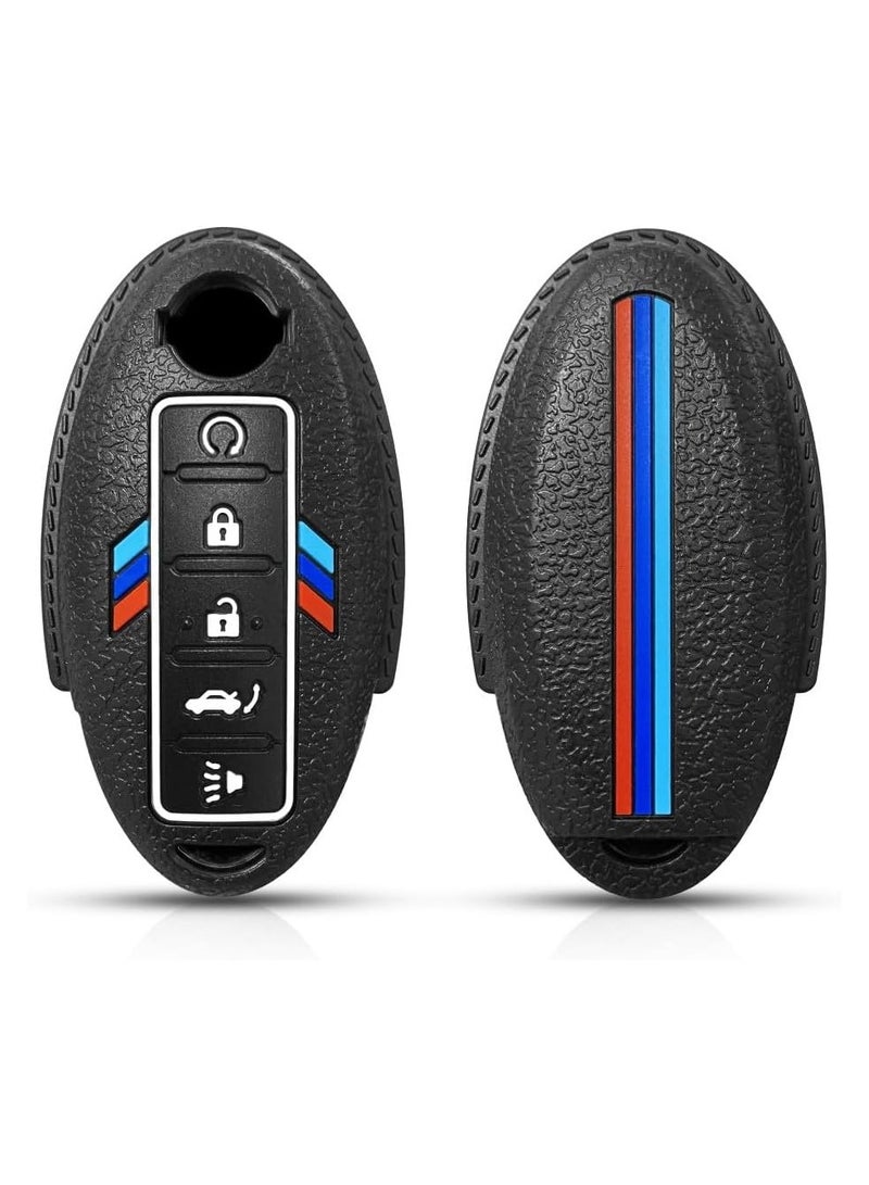 5 Button Key Fob Cover Compatible with Nissan - Waterproof Anti Scratch Fob Cover for Altima Armada Best Bleeder Infiniti Maxima Murano Pathfinder Patrol - Image 1