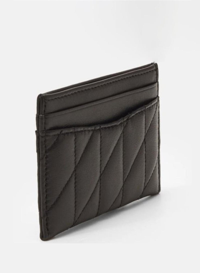 كوتش حافظة بطاقات أساسية من جلد الوسادة المبطن - Image 2