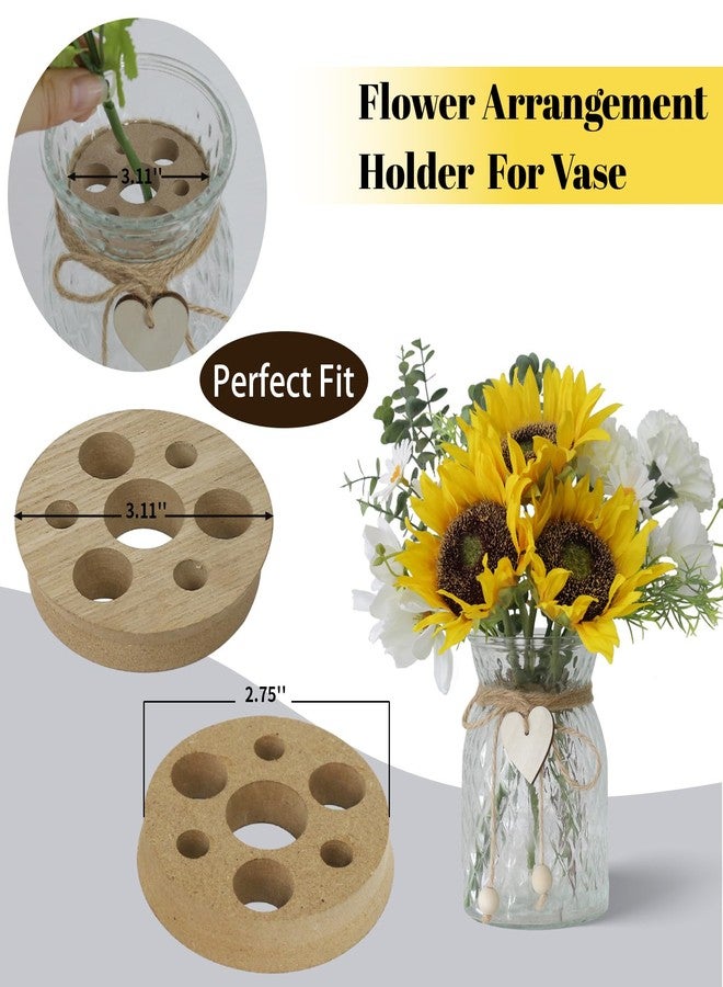 Leftover Faux Flowers in vase,Table centerpieces for Dining Room,White-Yellow Sunflower Flower centerpieces for Tables - Image 3