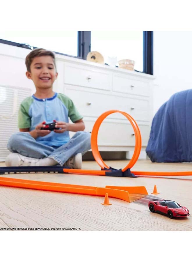 Hot Wheels RC Toy Car, Remote-Control Ferrari SF90 Stradale Assetto Fiorano in 1:64 Scale, Race On- and Off- Track, Booster Button for Speed - Image 2