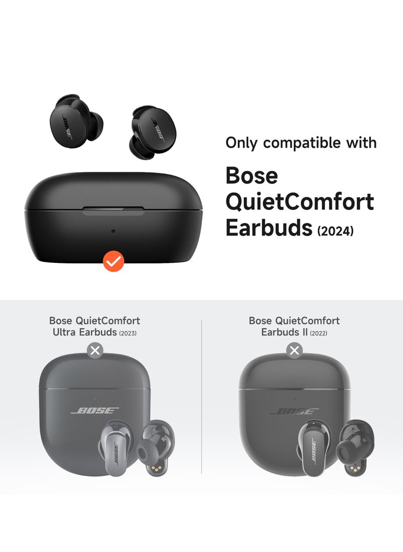 for Bose QuietComfort Earbuds Case 2024, Magnetic Bumper, Rugged Shockproof Protective Cover with Carabiner & Cleaning Kit & Removal Tool, Blue  - Image 2