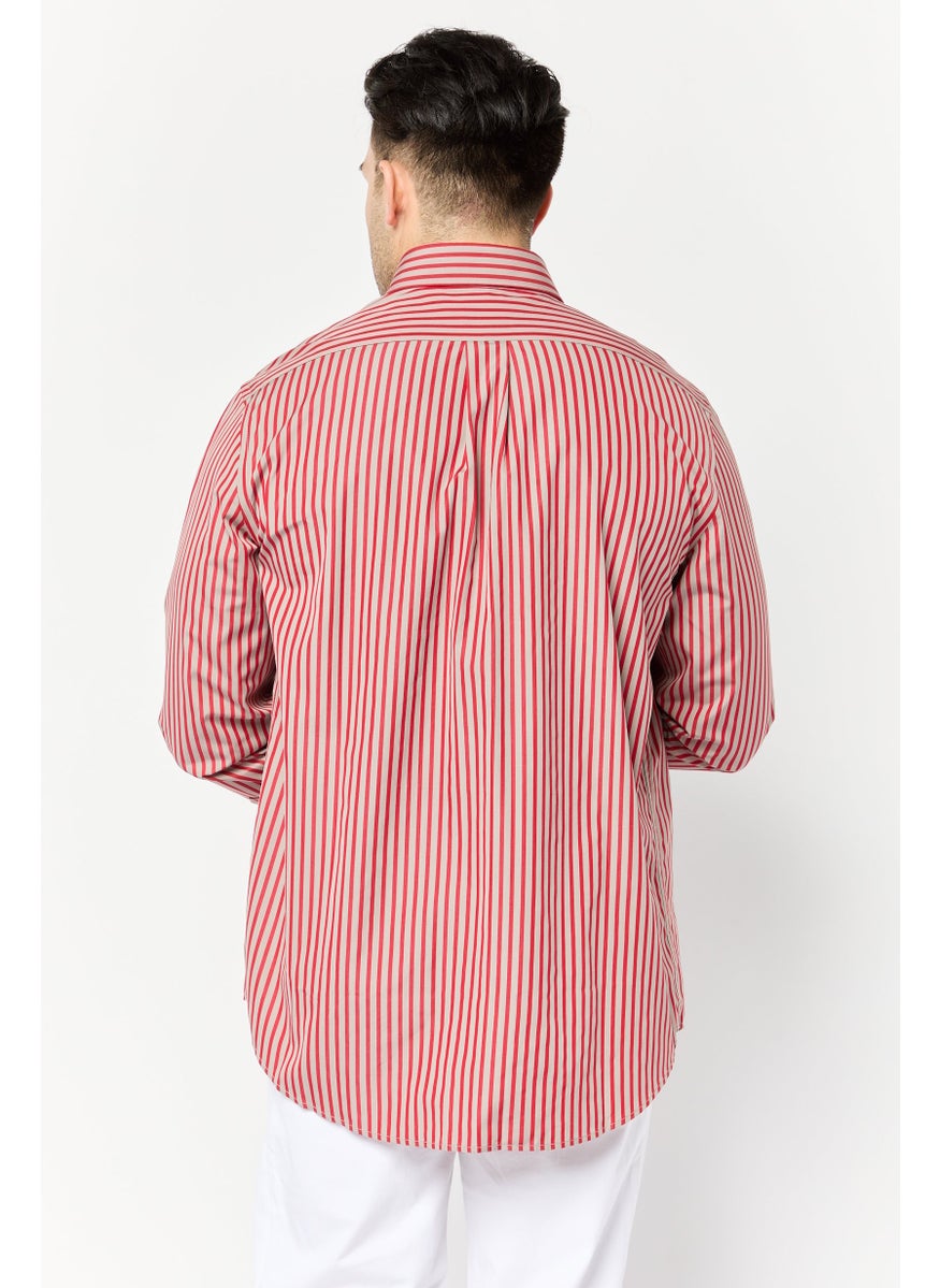 ESPRIT Men Regular Fit Stripe Long Sleeve Casual Shirt, Multicolor  - Image 4