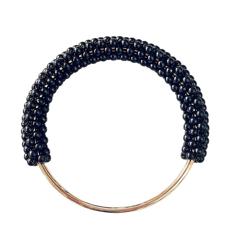 Luxury Pearl Handle Rings for Handmade Bags Black Pearl Ring 