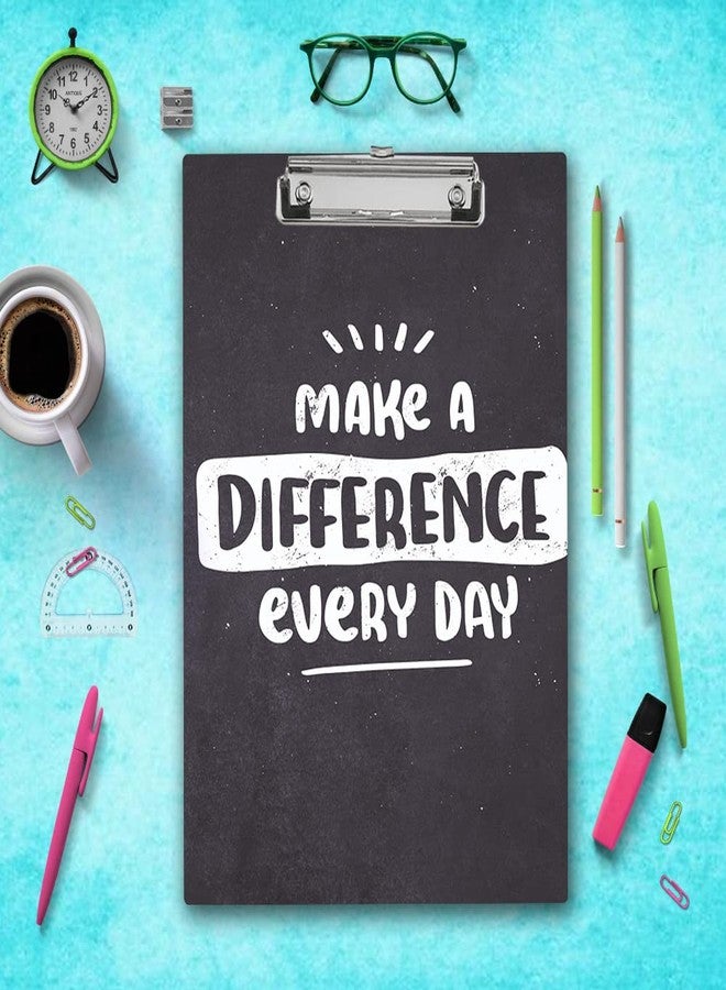 Vprint Quality Wooden Clipboard | Writing Pad | Exam Board for Kids Students | Wood Exam Pad | Examination Writing Pad | Clip Board for Girls| Clip Board for Boys | (Make a Difference Every Black) - Image 3