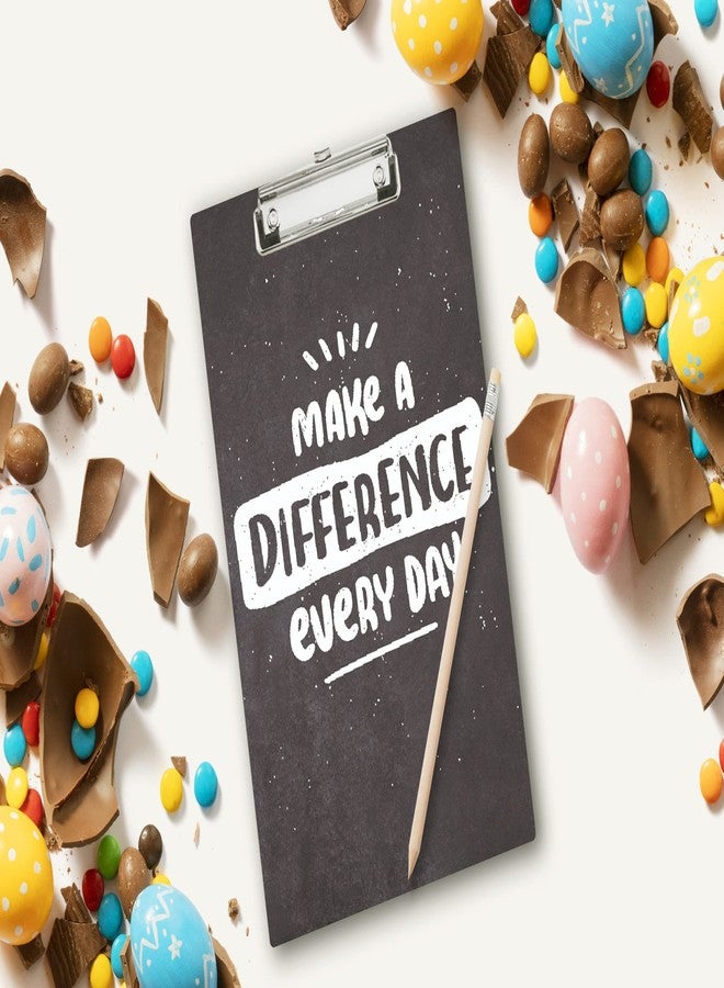 Vprint Quality Wooden Clipboard | Writing Pad | Exam Board for Kids Students | Wood Exam Pad | Examination Writing Pad | Clip Board for Girls| Clip Board for Boys | (Make a Difference Every Black) - Image 2