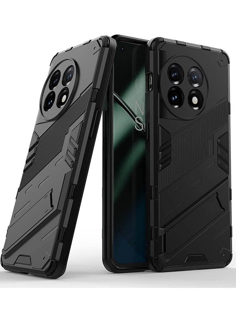 AROAQ Case for OnePlus 11 5G, Ultra Thin Shockproof Armor Protective Silicone TPU Cover with Hidden Bracket, Premium Hard PC Durable Cover - Image 1