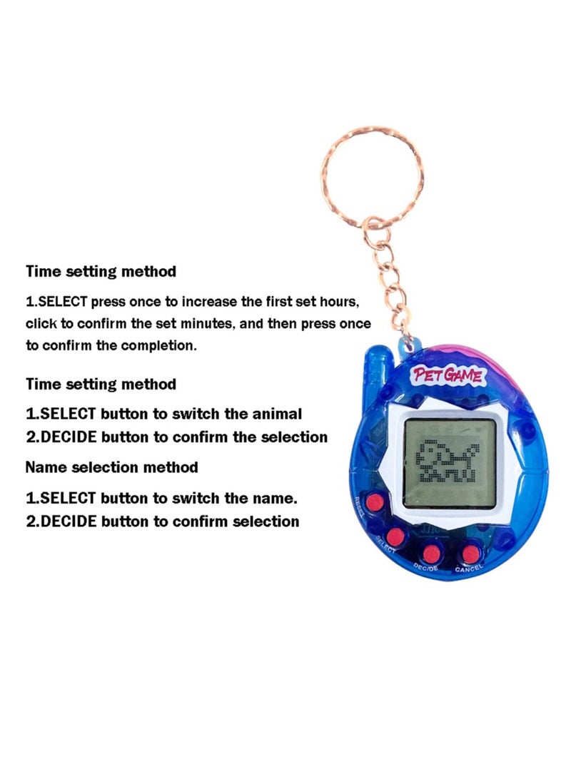 لعبة الحيوانات الأليفة الافتراضية، ألعاب الحيوانات الأليفة الإلكترونية، آلة الألعاب المحمولة الرجعية، الأزرق - Image 4