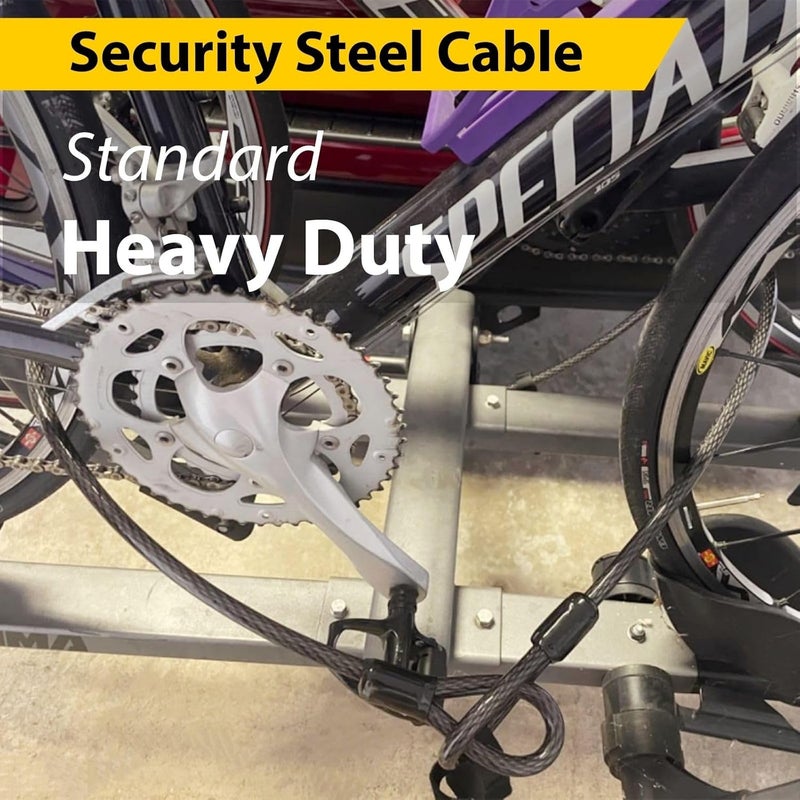 DELSWIN Heavy Duty Security Cable with Loops - 30FT Long Bike Lock Cable, 3/8 Inch (10mm) Thick Cut-Resistant Braided Steel Cables, Vinyl Coated for Bicycle, Boat, Kayak, Generator, Outdoor Patio Set - Image 2