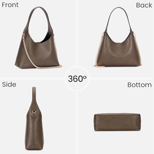 JQWSVE Small Hobo Bags for Women Cherry Shoulder Bag Purse Faux Leather Tote Handbag Trendy Chain Crossbody Bag - Image 3