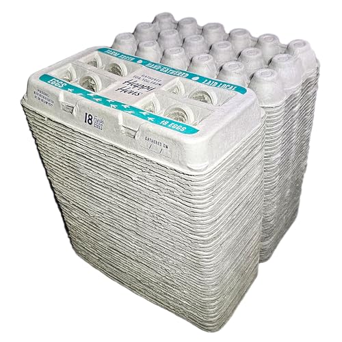 Henlay 18-Pack Farm Fresh Egg Cartons – Recycled Paper cardboard, Cute Printed Design, Reusable & Durable – Holds up to XL Chicken Eggs – Eco-Friendly Storage for Backyard & Homestead Eggs - 50 Pack - Image 4