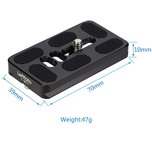 Leftfoto 70mm Universal Camera Quick Release Plate, QR Plate,Quick Shoe Plates Fits Arca Swiss Standard Clamp for DSLR Camera Tripod Ballhead - Image 4